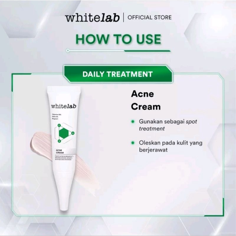 Whitelab Acne Cream 10gr Krim Totol Jerawat