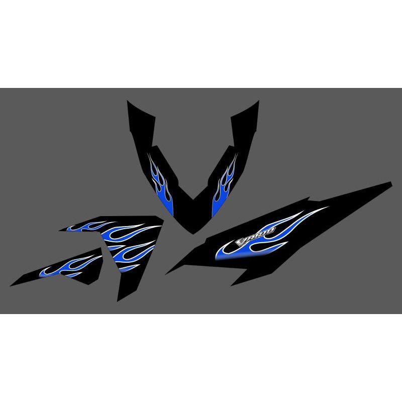 STRIPING TRANSPARAN VARIO LED OLD 125 150 VARIO LED OLD 2015 2017 CUSTOM API