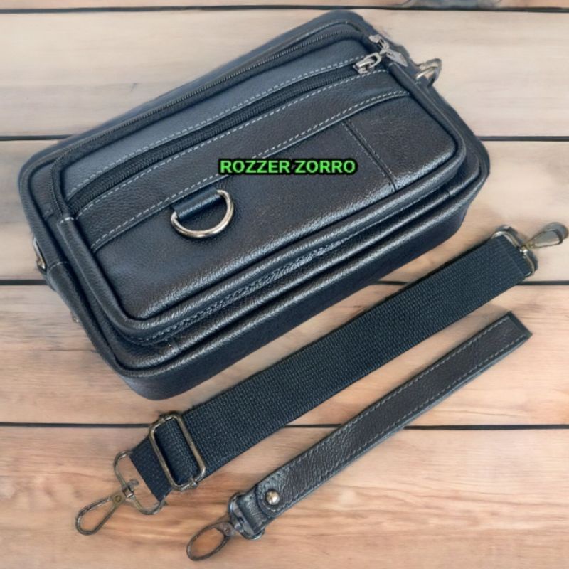 Tas selempang kulit asli multifungsi 3 in 1 by ROZZER