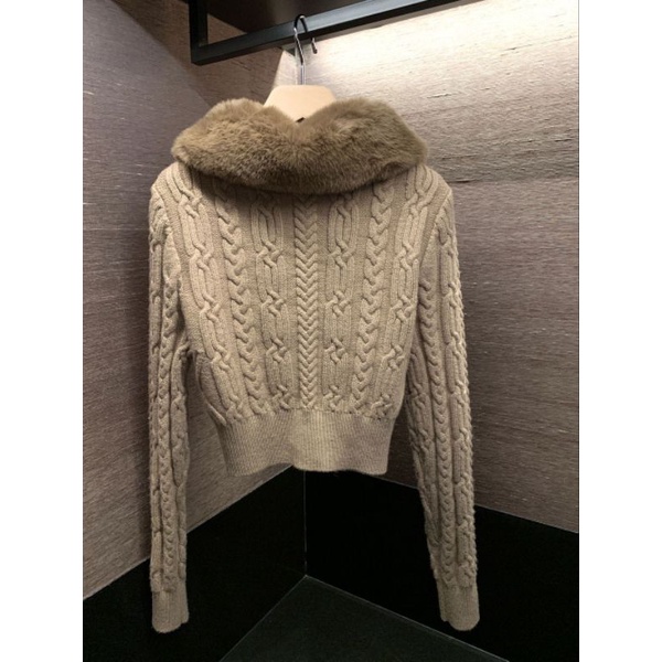 Knitted Sweater Fur Collar #2311