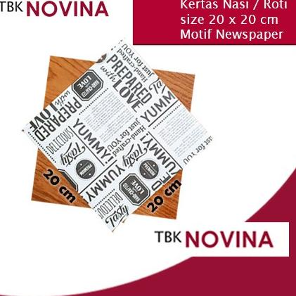 

[NEW ARRIVAL !!!] [100 Pcs] Kertas Nasi / Kertas Burger MOTIF KORAN (20X20 cm) - Motif Printing - Anti Lengket [KODE 48]