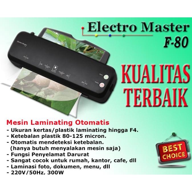 

Mesin Laminating / Laminating Machine Electro Master F80.