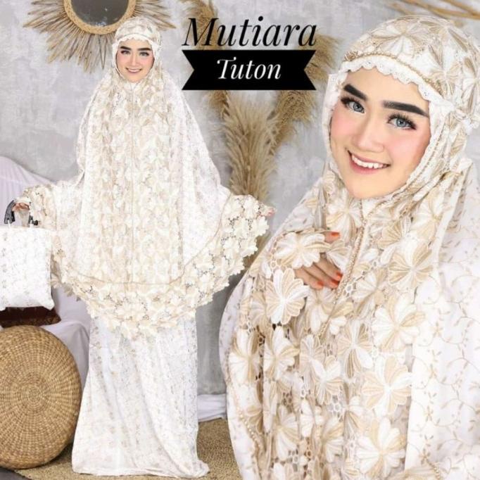 mukena dewasa sutra bordir mewah