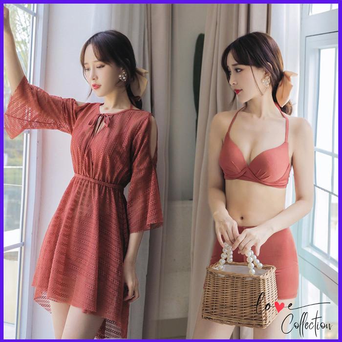 Best Seller Bikini Renang Wanita Outer Jaring Baju Pantai Bali Swimsuit Sexy Lc222