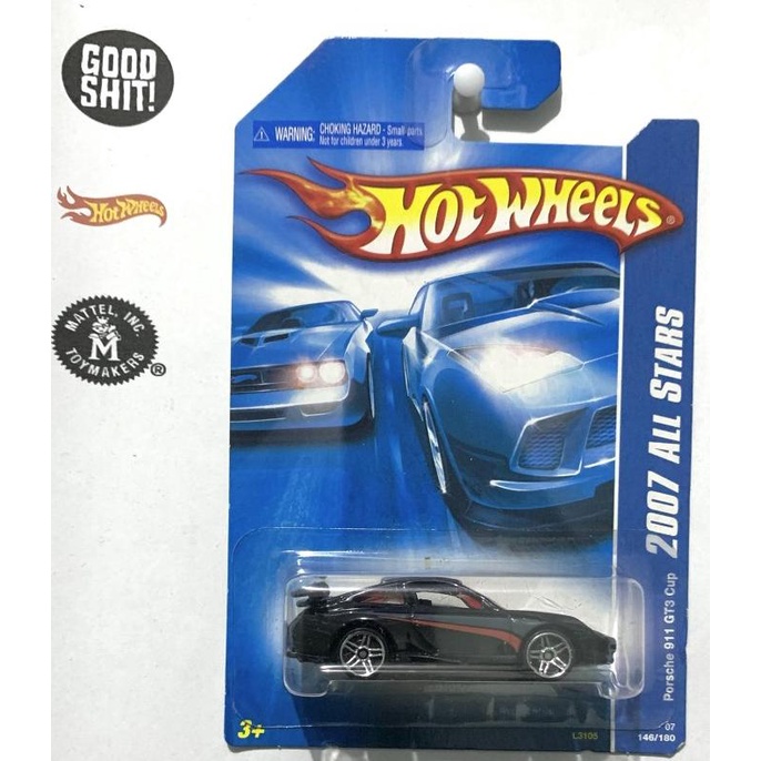 hotwheels porsche 911 gt3 cup hitam