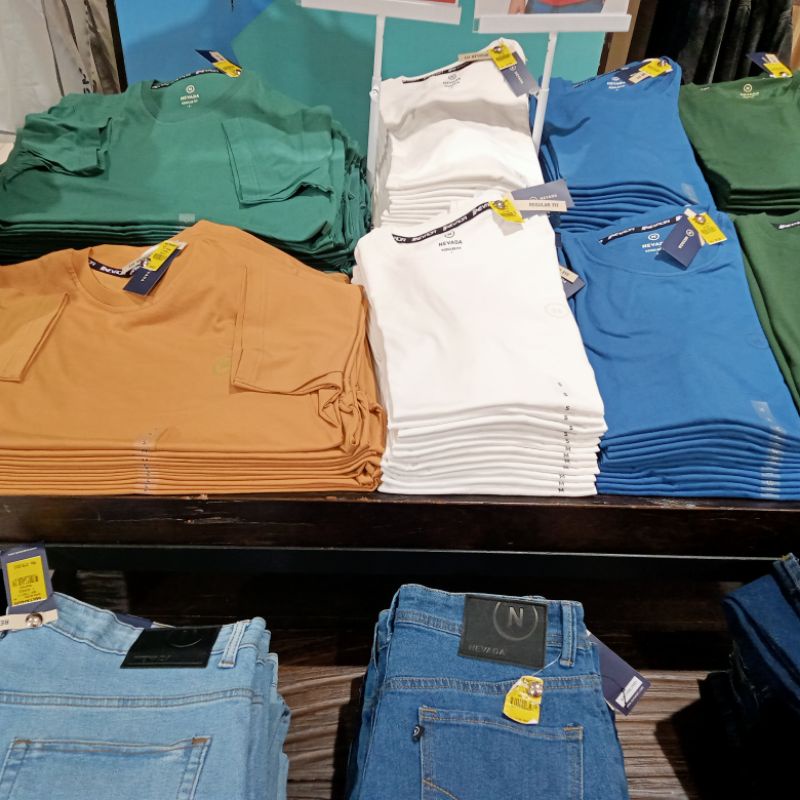 Koas Pria Basic Polos NEVADA Branded Matahari Original Bahan Super Halus Size S-XL Putih Hijau Botol
