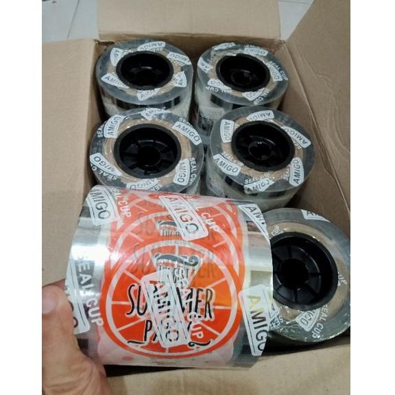 

>V44859) Plastik Lid Cup Sealer Amigo Merah isi 1.200 lembar