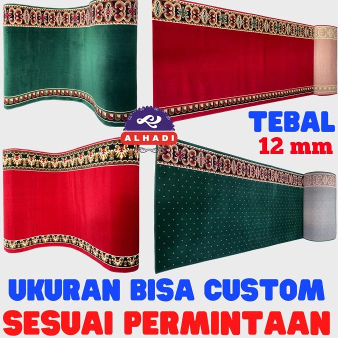 Big Sale Alhadi Karpet Masjid Kingra Meteran Tebal 12Mm Sajadah Roll Mushola Terbaik