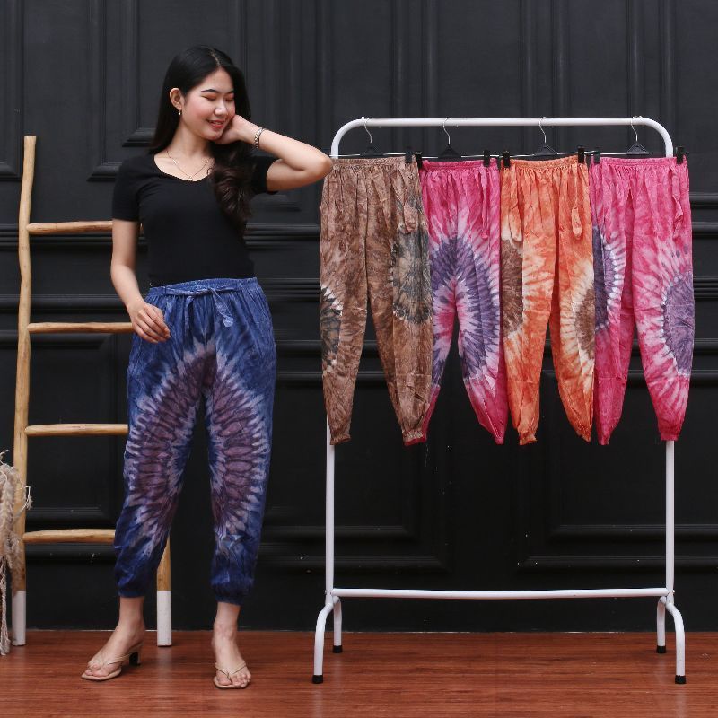 Jogger Pants Celana Abstrak Wanita Murah Bahan Kaos