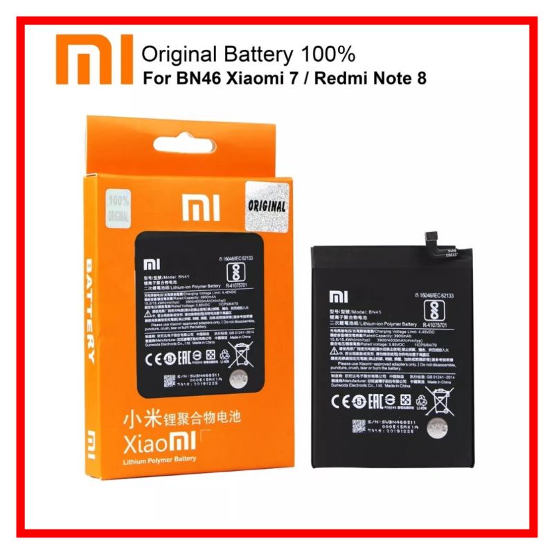 BATTERY BATRE BATRAI BATERAI XIAOMI REDMI NOTE 8 / REDMI 7 BN46 BATT ORIGINAL