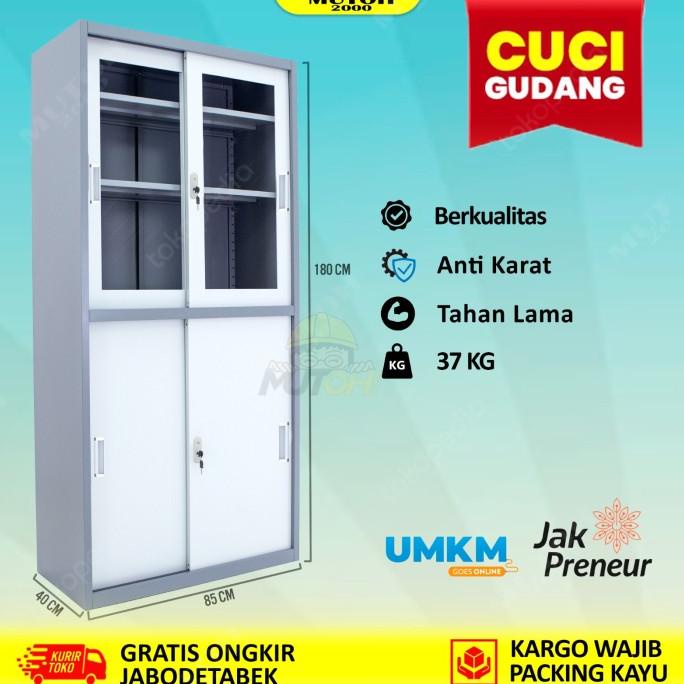 

New Lemari Arsip Lemari Besi Filling Cabinet - Pintu Kombinasi Sliding Limited Edition