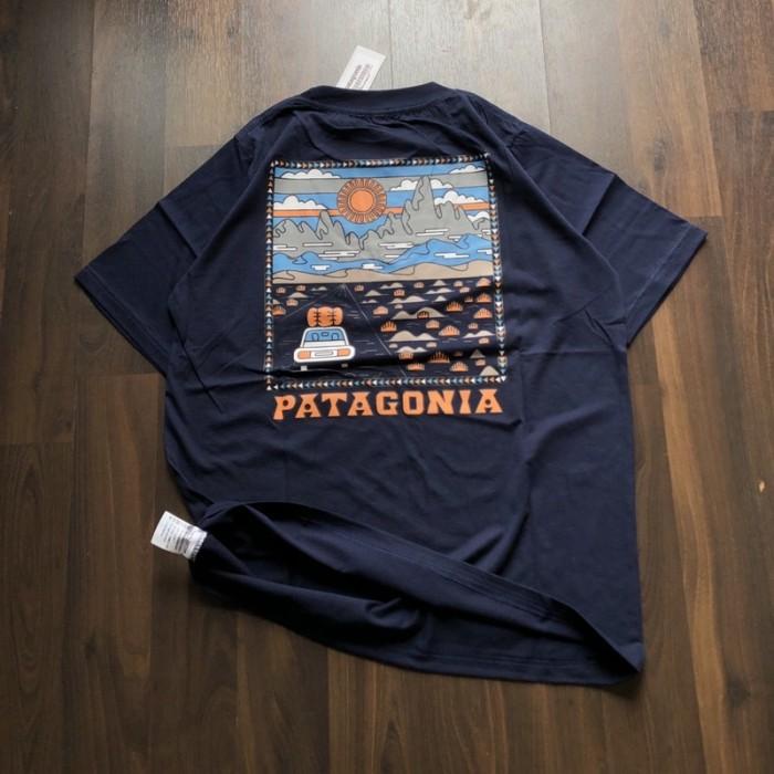 Terlaris Qs15241 Kaos Patagonia Sunsine Navy Mittor 1:1 Original Patagonia