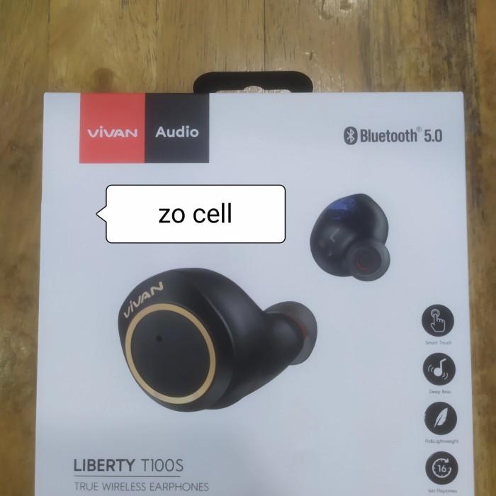 Vivan Tws Headset Bluetooth Liberty T100S Earbuds Wireless Stereo
