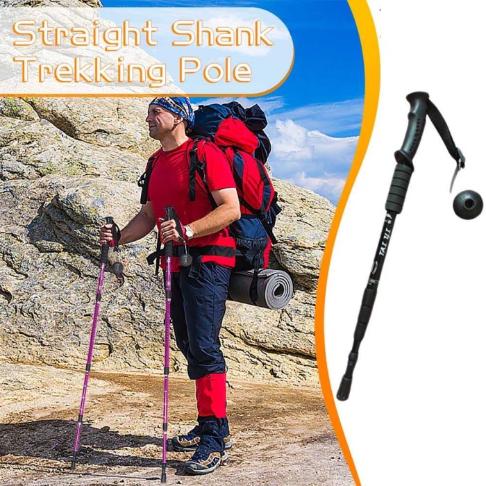 Billiard Cleye Tracking Pole Trekking Pool Tongkat Pendaki Gunung Lurus Hiking