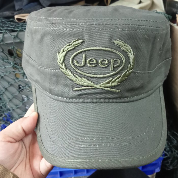 TOPI PRIA ORIGINAL Jeep Pria Outdoor Sport Import / Army - Hijau Y8E2 premium topi baseball pria kek