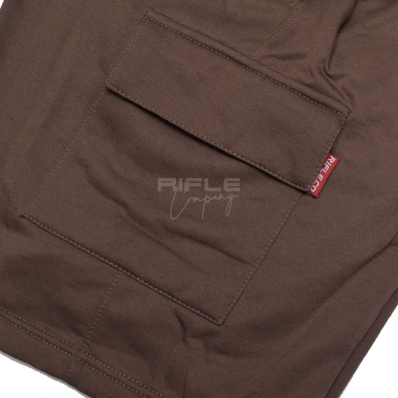 rifle.co celana pendek cargo coklat mocca