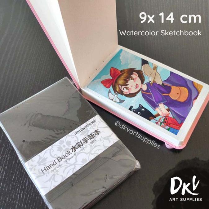 

Watercolor Sketchbook POTENTATE Mini 9x14cm Handbook Buku Sketsa