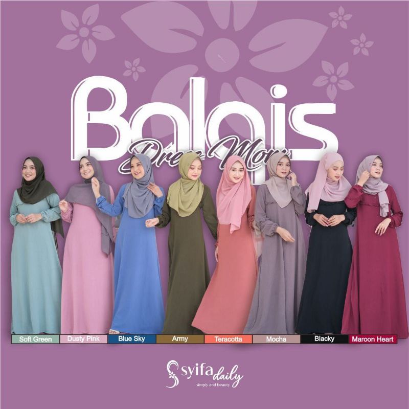 Balqis maxi dress only mom By Syifa Daily