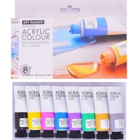 

Art Ranger Rangers Pastel Metallic Acrylic Paint / Cat Akrilik Set 8X22Ml