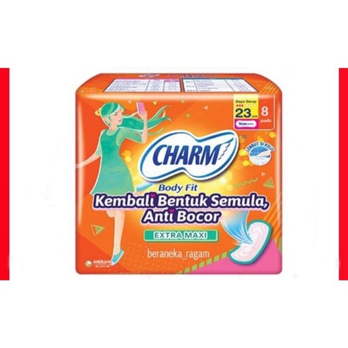Pembalut Charm Body Fit NonWing 23cm 8pds | AzzamJayaSusu