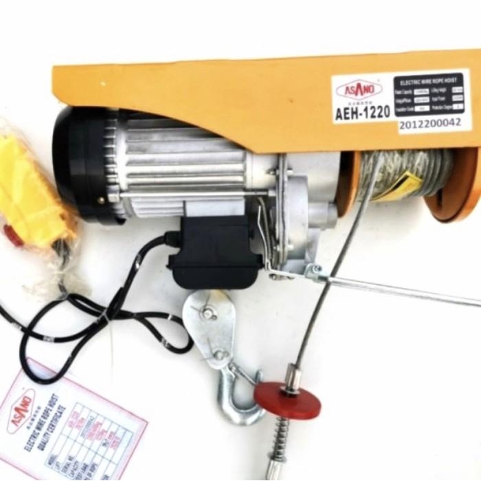 Terlaris Electric Hoist Asano Aeh-1220 Katrol Elektrik 1200 Kg 20 Meter