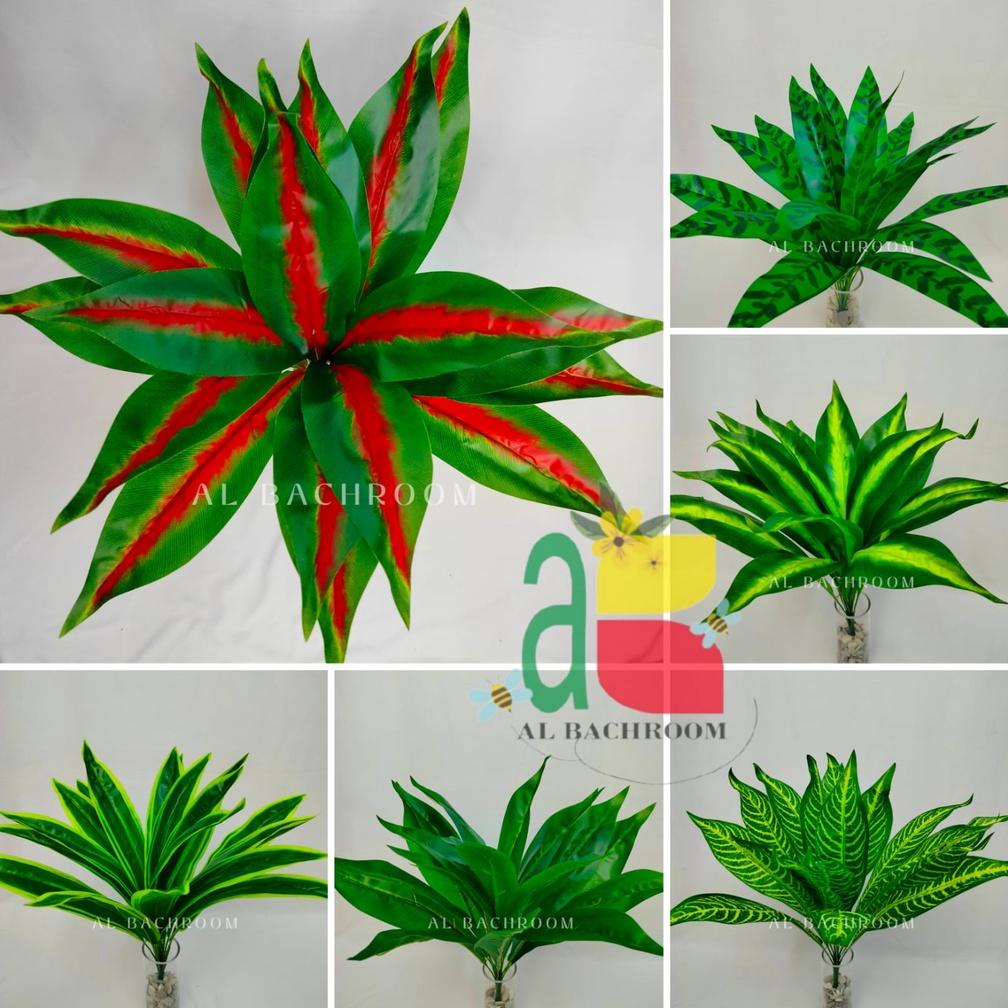 TANAMAN PLASTIK GELOMBANG CINTA 18 CABANG B8098 BUNGA ARTIFICIAL DEKORASI RUMAH DAUN PLASTIK