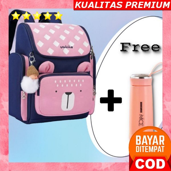 Tas Ransel Anak Perempuan Sd Koper Polos Backpak Kecil Ank2 Terlaris Murah Mini 2In1 Gendong Backpac