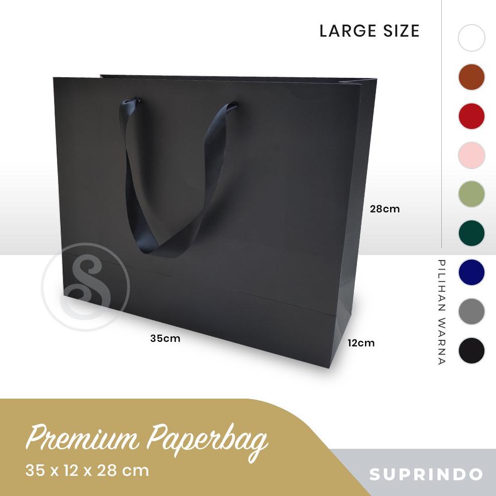 

7.7 Premium Paper Bag BESAR/Kantong kado uk. P35 x L12 x T28 cm