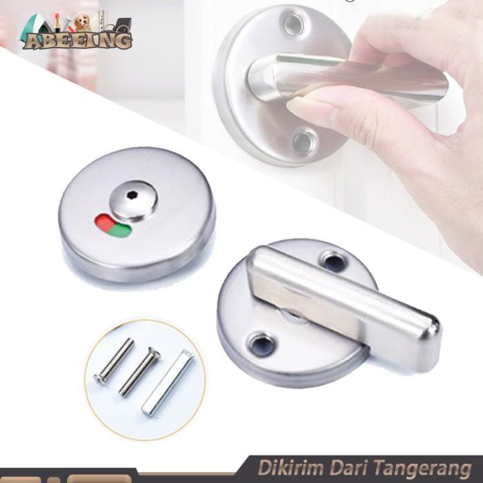 Grendel Grendel Indikator Stainless Untuk Toilet Partisi Kunci Pintu Toilet