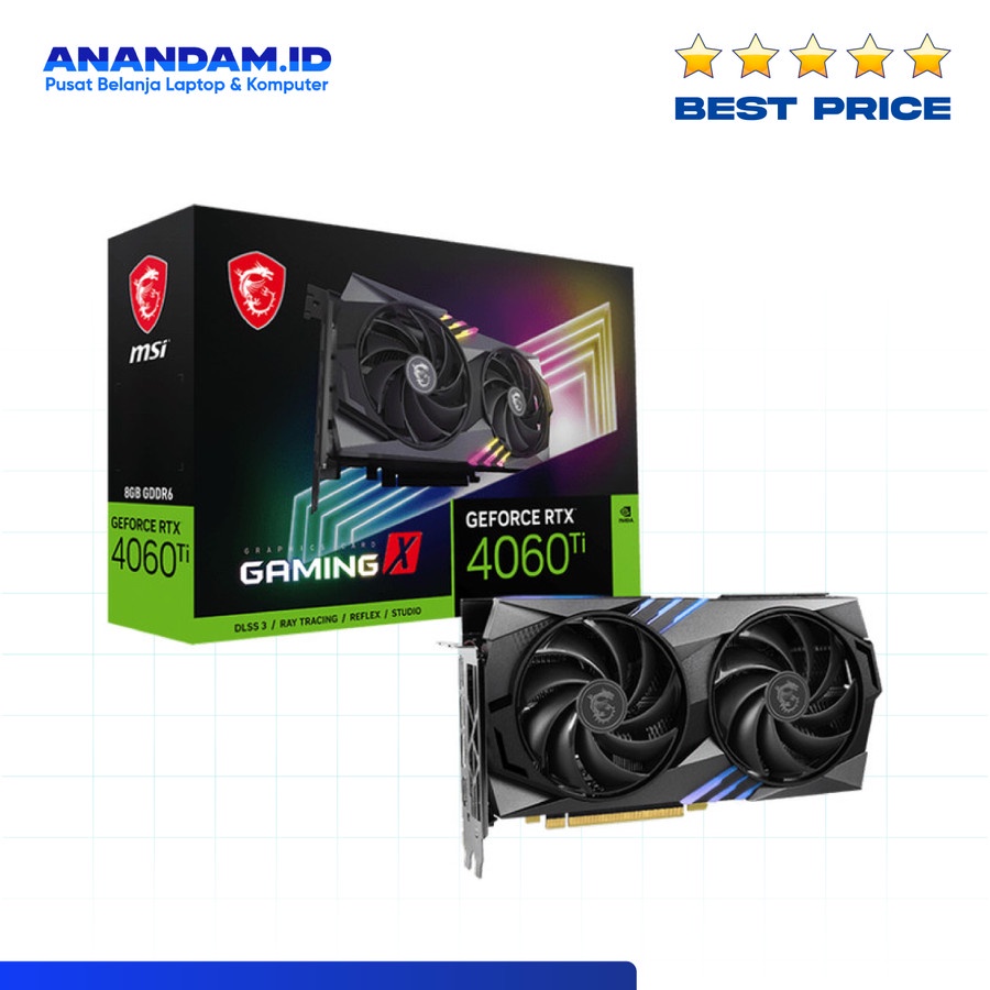 VGA MSI GeForce RTX 4060Ti Gaming X 8GB GDDR6 - 4060 ti 8 GB