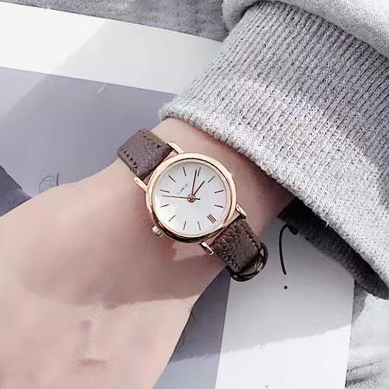 Jam Tangan Wanita Kulit Terlaris Water Resistance Bisnis Import Korean Style