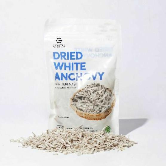 

Crystal of the Sea - Dried White Anchovy 80G / Ikan Teri Kering Bebas Formalin & Pengawet (Low Salt) Non COD