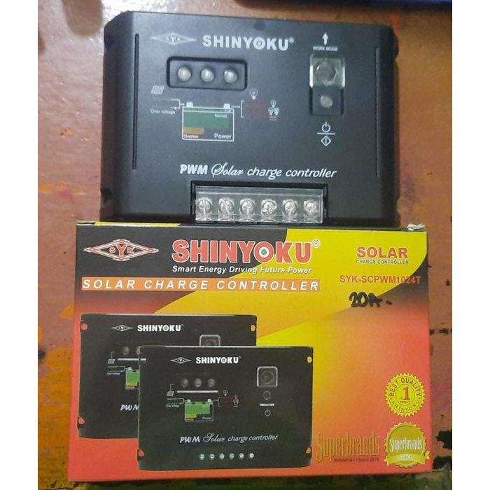 Terlaris Scc Shinyoku Solar Charge Controller 12V/24V 20A/Kontroler Solar Panel 20A