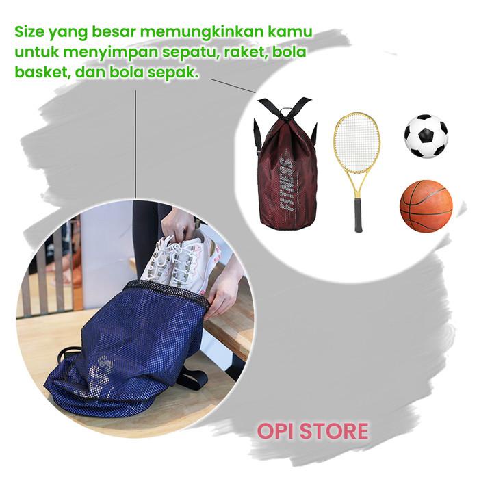 Tas Serut Pria/ Wanita Olahraga Drawstring Backpack Korea Gym Baru