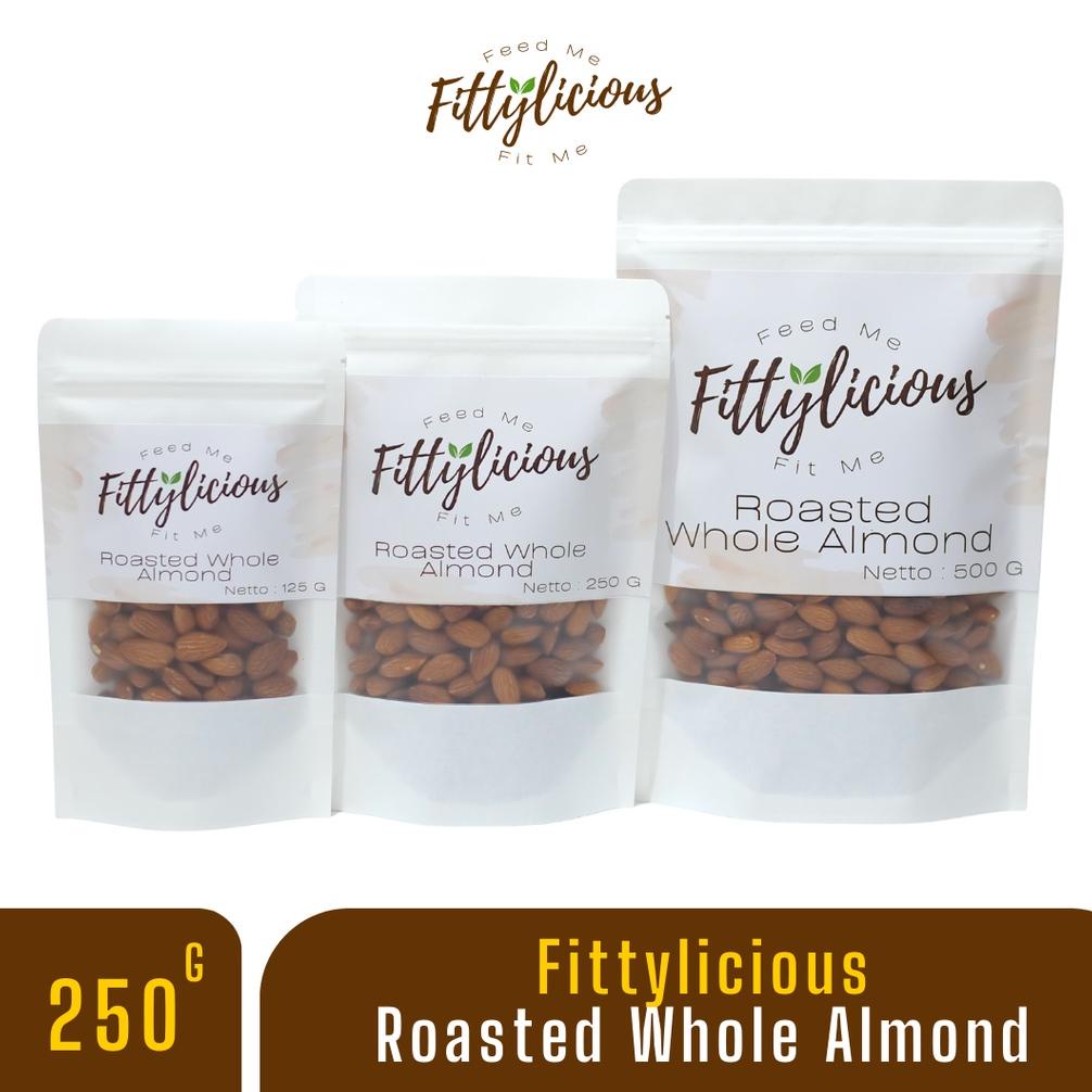 

Fittylicious Roasted Whole Almond / Kacang Almond Panggang 250gr Best Seller