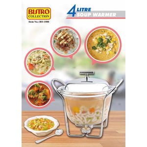 Terlaris Bistro Collection Soup Warmer / Pemanas Sup /Panci Kaca Sop Penghangat