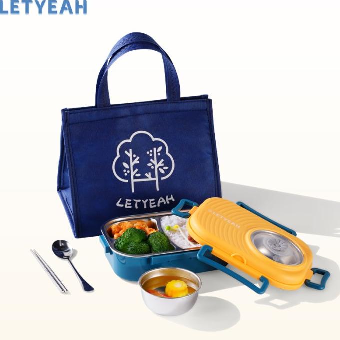 LetYeah Kotak makan stainless anti tumpah /1200ml Lunch box+tas bekal