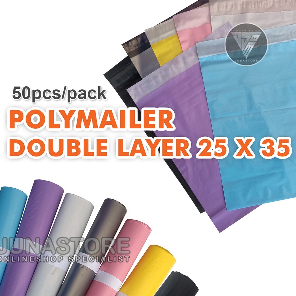 

↔ Polymailer Double Layer / Plastik Polymailer 25 x 35 ja8wn