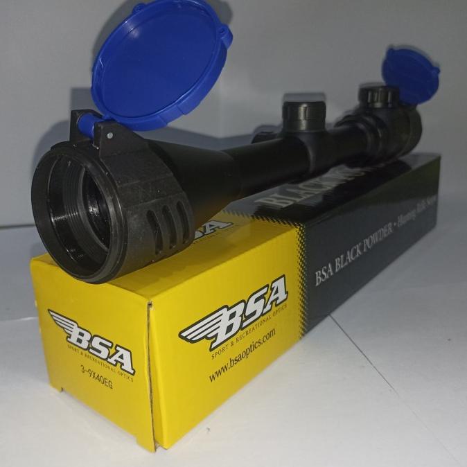 TELESKOP BSA BLACK POWDER 3-9X40 EG TUTUP FLIP FLOP LAMPU RGB TERMURAH