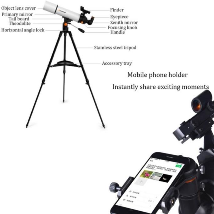 New Xiaomi Celestron Telescope Astronomical Sctw-80/805Az