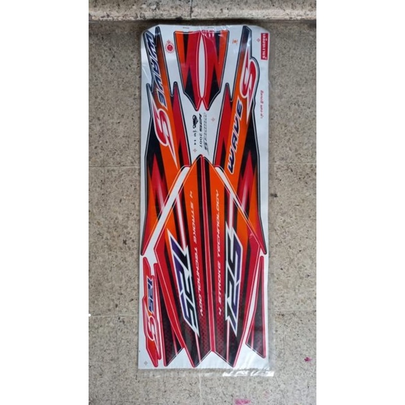 Original Impor Malaysia Thailand Honda Wave 125 i s supra 125 NOS Striping Stiker FULL Set Bodi Live
