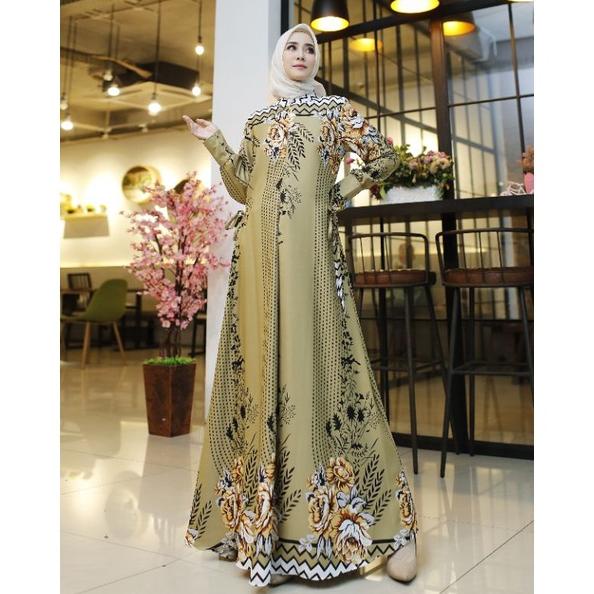 Terlaris Adisty Dress Gamis Maxmara Lux Premium Gamis Pesta Lebaran Jumbo Busui Murah