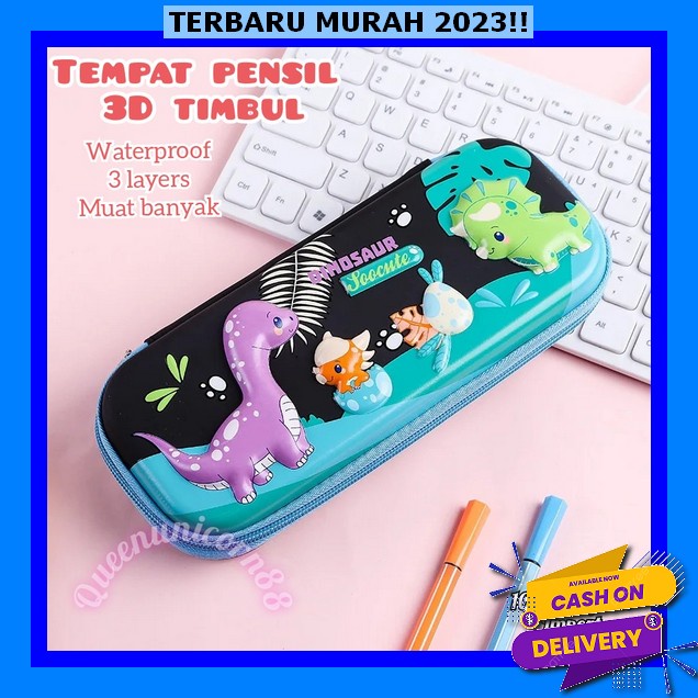 

0 Kotak Pensil Dinosaurus 3D Timbul Tempat Pensil Dinosaurus Tempat Pensil Anak Laki Laki Kado Ulang Tahun Anak Cowo Dino