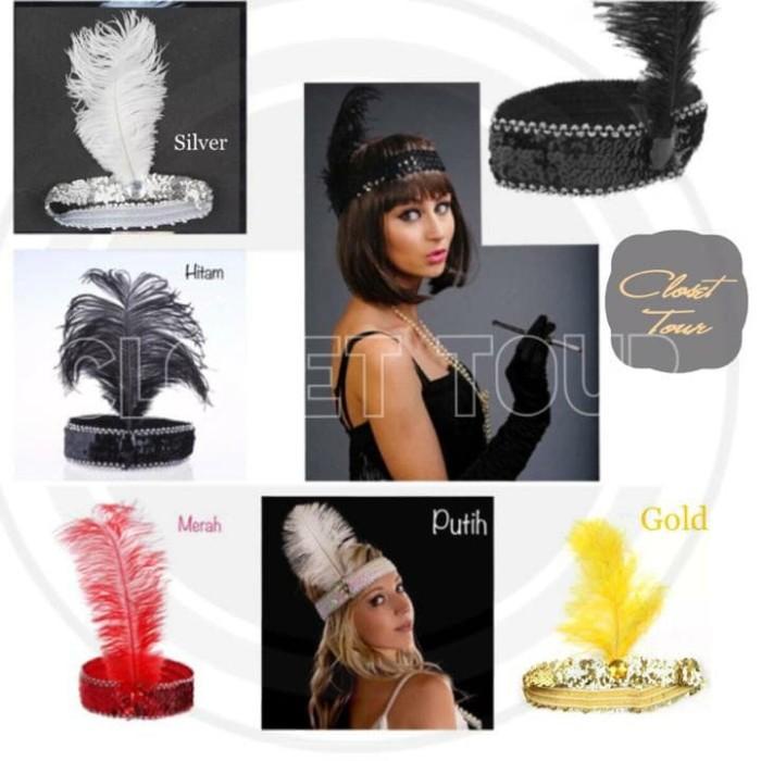 Terlaris Flapper Headpiece Headband Great Gatsby Aksesoris Rambut Pesta 1920