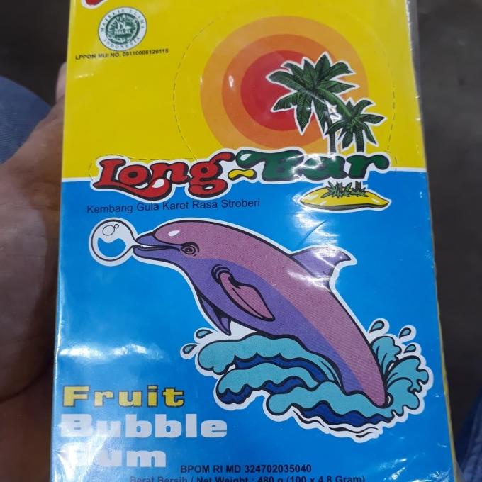 

Kembang Gula Karet Rasa Stroberi /Permen Karet Long Bar