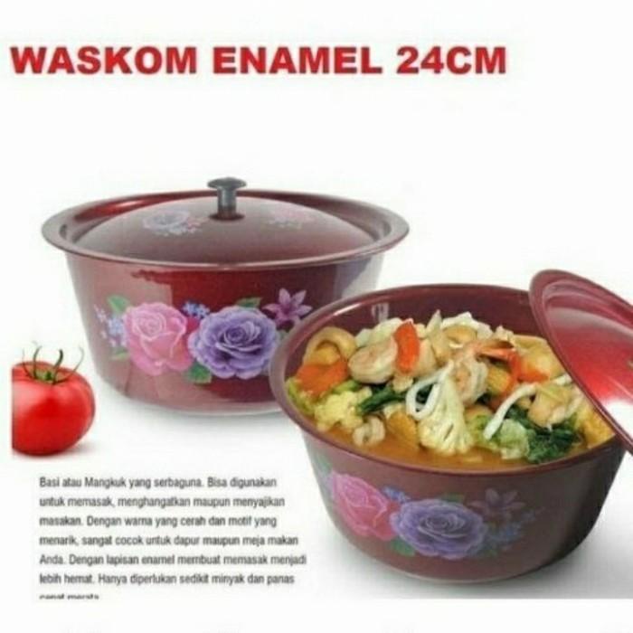 Ember 3 Pcs Baskom Tutup Enamel