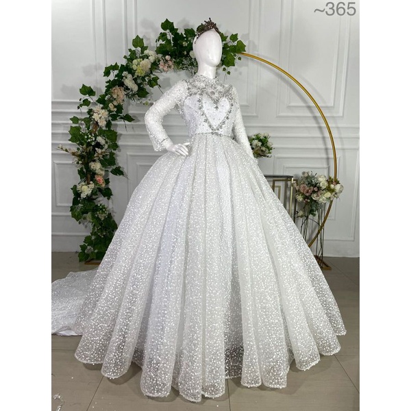GAUN PENGANTIN BERBY  BEREREKOR || GAUN MODREN || BAJU WEDDING MEWAH | BAJU PENGANTIN TERBARU