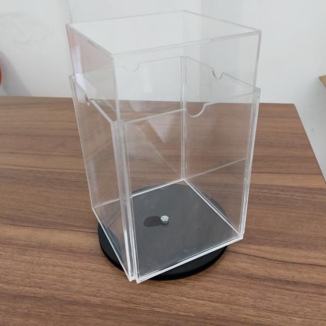 

Baru Akrilik Display Putar A6 4Sisi Original