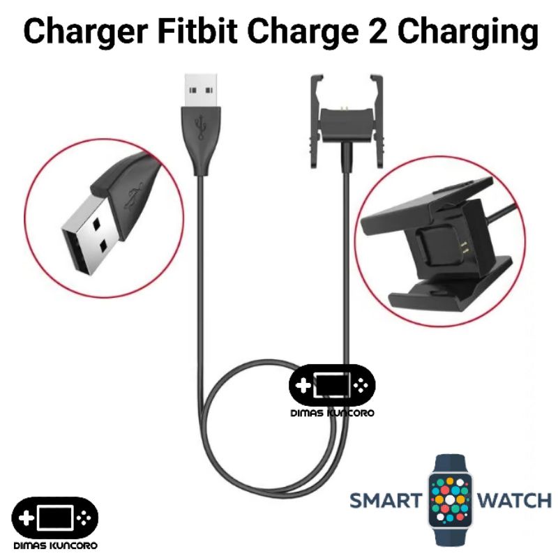 Charger Fitbit Charge 2 charging kabel cable USB clip jepit