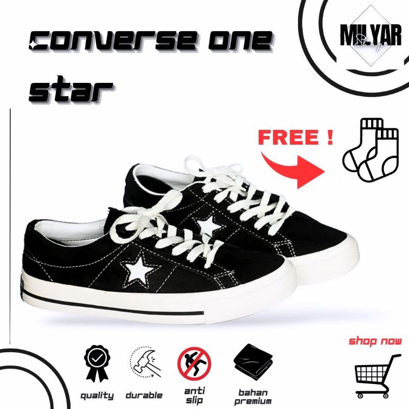 CONVERSE ONE STAR BLACK SUEDE
